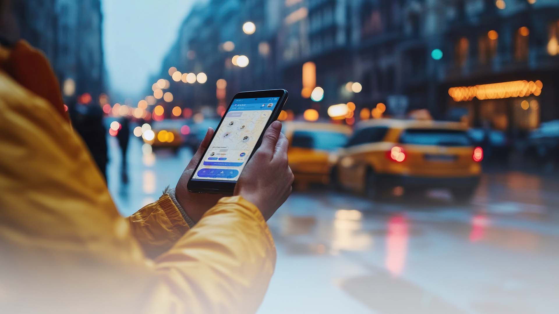 NYC driver using the SNAG parking app to find real-time street parking near them